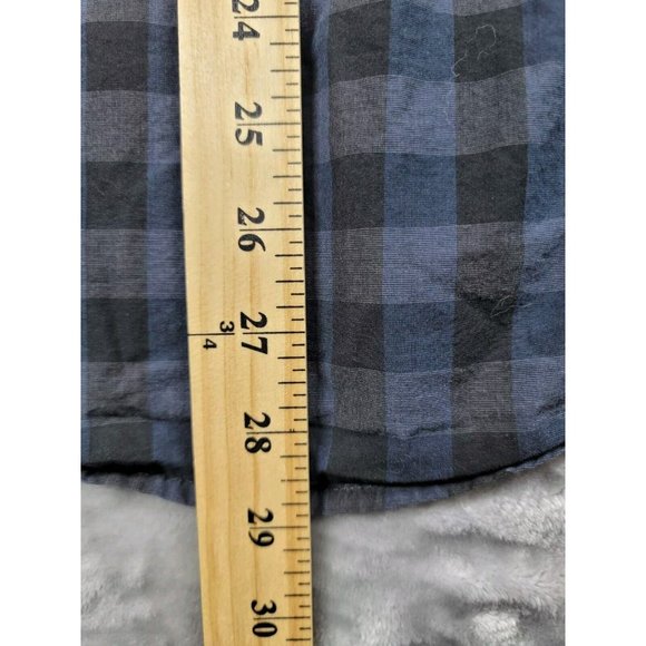 Structure Mens blue, black Medium Modern Fit Long Sleeve Button Down plaid Shirt - Picture 2 of 5